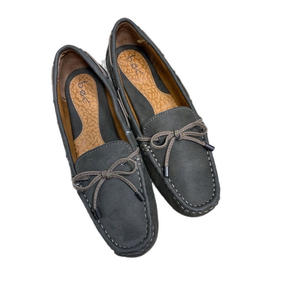 B.O.C. Carolann Driving Moc Womens Size 7.5  Gray Vegan‎ Leather Slip On Slipper